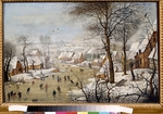 Brueghel, Pieter, der Jüngere - Winterlandschaft mit einer Vogelfalle