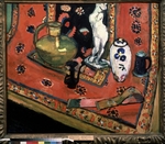 Matisse, Henri - Statuette und Vasen auf einem orientalischen Teppich (En rouge de Venise)