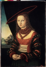 Cranach, Lucas, der Ãltere - Bildnis einer Frau (Prinzessin Sibylle von Jülich-Kleve-Bergdes, Braut des Kurfürsten Friedrich III. von Sachsen)