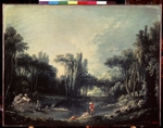 Boucher, François - Landschaft mit Weiher