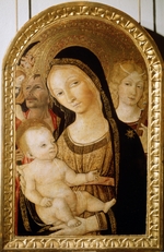 Matteo di Giovanni - Madonna mit Kind und den heiligen Katharina und Christophorus