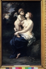 DÃ­az de la PeÃ±a, Narcisse Virgilio - Venus mit Cupido auf dem Schoß