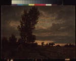 Rousseau, Théodore - Landschaft mit Pflüger