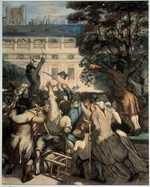 Daumier, Honoré - Camille Desmoulins im Garten des Palais Royal