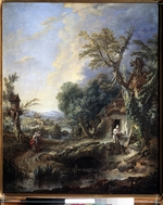 Boucher, François - Landschaft mit einem Eremiten