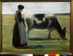 Liebermann, Max - Mädchen mit Kuh