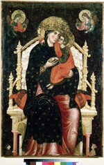 Venezianischer Meister - Thronende Madonna mit Kind