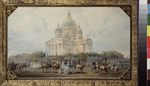 Sadownikow, Wassili Semjonowitsch - Parade vor der Isaakskathedrale in Sankt Petersburg