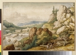 Everdingen, Allaert Pietersz, van - Landschaft mit drei Reiter