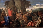 Poussin, Nicolas - Moses schlägt Wasser aus dem Felsen