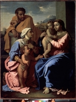 Poussin, Nicolas - Die Heilige Familie mit dem Johannesknaben und der heiligen Elisabeth