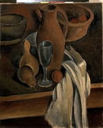 Derain, Andrè - Stilleben mit Tonkrug, weisser Serviette und Obst