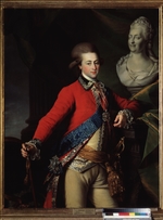 Lewizki, Dmitri Grigoriewitsch - Porträt des Palastadjutanten Alexander Lanskoi, Favorit der Katharina II.