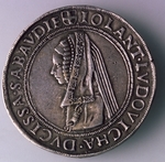 Numismatik, Westeuropäische Münzen - 4-Testonen-Stück. Herzogtum Savoyen, Italien (Revers: Jolante Ludowika, Herzogin von Savoyen)