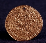 Numismatik, Russische Münzen - Münze (Korabelnik) des Zaren Iwan III. (Avers: erblühtes Kreuz)