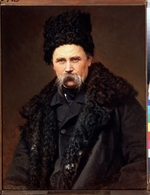 Kramskoi, Iwan Nikolajewitsch - Porträt von Dichter Taras Schewtschenko (1814-1861)