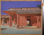 Wereschtschagin, Wassili Wassiljewitsch - Innenhof des Harems im Königspalast von Fatehpur Sikri