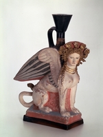 Klassische Antike Kunst - Lekythos in Form einer Sphinx