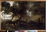 Watteau, Jean Antoine - Ruhepause vom Krieg