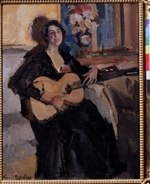Korowin, Konstantin Alexejewitsch - Dame mit Gitarre
