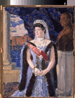 Kustodiew, Boris Michailowitsch - Bildnis Großfürstin Maria Pawlowna von Russland (1854-1920)