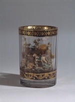 Meister A. Werschinin - Glas mit Doppelverglasung und Landschaftskomposition