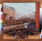 Meschkow, Wassili Nikititsch - Revolutionäre Demonstration in Moskau 1917