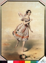 Unbekannter Künstler - Tänzerin Maria Taglioni (1804-1884) im Ballett Sylphiden von F. Chopin