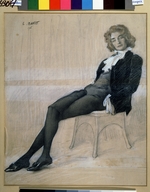 Bakst, Léon - Porträt der Lyrikerin und Autorin Sinaida Hippius (1869-1945)