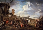 Wael, Cornelis, de - Heerlager auf der Burgruine