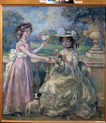 Guérin, Charles François Prosper - Zwei Mädchen auf der Terrasse