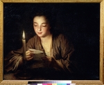 Santerre, Jean Baptiste - Mädchen mit Kerze