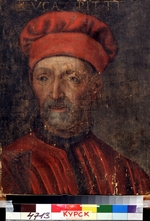 Florentinischer Meister - Porträt Luca Pitti (1394-1472)