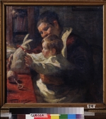 Pasternak, Leonid Ossipowitsch - Häschen. Kinderfrau mit Kind