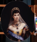 Makowski, Konstantin Jegorowitsch - Porträt der Kaiserin Maria Fjodorowna, Prinzessin Dagmar von Dänemark (1847-1928)