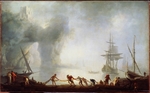 Vernet, Claude Joseph - Tagesanbruch auf der Insel Capri. Nebel