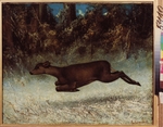 Courbet, Gustave - Sprung einer Damhirsch