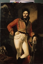 Kiprenski, Orest Adamowitsch - Bildnis Husarenoberst Jewgraf Dawydow (1775-1823)