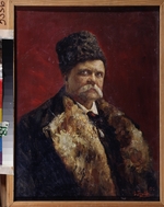 Ptschelin, Wladimir Nikolajewitsch - Porträt von Schriftsteller Wladimir Alexejewitsch Giljarowski (1853-1935)