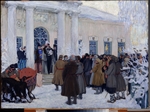 Kustodiew, Boris Michailowitsch - Die Bekanntmachung des Manifests über die Aufhebung der Leibeigenschaft von 1861