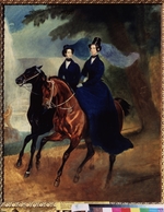 Brüllow (Briullow), Karl Pawlowitsch - Bildnis Kaiserin Alexandra Fjodorowna (1798-1860) mit der Tochter
