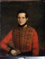 Tschelyschew, A. - Porträt von Dichter Michail Jurjewitsch Lermontow (1814-1841)