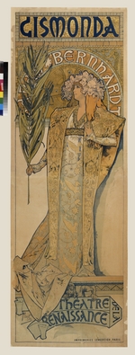 Mucha, Alfons Marie - Plakat für Theaterstück Gismonda von V. Sardou 