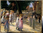 Liebermann, Max - Auf dem Weg zur Schule in Edam