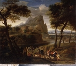Dughet, Gaspard - Landschaft mit Karawane