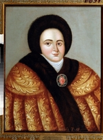 Unbekannter KÃ¼nstler - Porträt der Zarin Jewdokija Fjodorowna Lopuchina (1669-1731), Frau des Zaren Peter I. von Russland