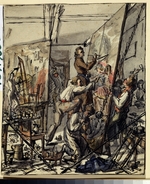 Unbekannter Künstler - Im Atelier eines Künstlers