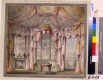 Lwow, Nikolai Alexandrowitsch - Entwurf der Innendekoration des Boudoirs im Haus des Grafen Besborodko in Moskau