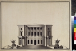 Baschenow, Wassili Iwanowitsch - Entwurf der Fassade des Michael-Palastes in St. Petersburg