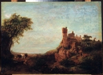 Achenbach, Oswald - Landschaft mit Schloß